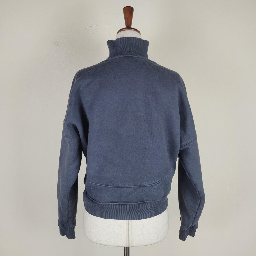 Outdoor Voices Sweatshirt XS Gray Fleece 1/4 Zip Funnel High Neck Nimbus - Picture 6 of 9